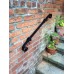 Metal Iron Steel Safety Grab Handrail Hand Forged In Black Powder Coat Finish For Inside or Outside Stair Steps